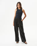 Women's Sequined Flare Mid Rise Pants in Polyester Stretch Blend, Ceremony - 2