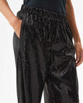 Women's Sequined Flare Mid Rise Pants in Polyester Stretch Blend, Ceremony - 4