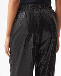 Women's Sequined Flare Mid Rise Pants in Polyester Stretch Blend, Ceremony - 6
