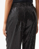 Women's Sequined Flare Mid Rise Pants in Polyester Stretch Blend, Ceremony - 6