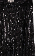 Women's Sequined Flare Mid Rise Pants in Polyester Stretch Blend, Ceremony - 7
