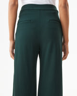 Women's Contrast Trim Wide Leg High Rise Pants in Rayon-Nylon Blend, Plaza - 6