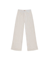 Women's Crochet Mid Rise Straight Fit Pants in Cotton, Moorings - 1