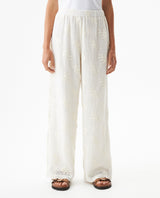 Women's Crochet Mid Rise Straight Fit Pants in Cotton, Moorings - 2