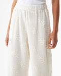 Women's Crochet Mid Rise Straight Fit Pants in Cotton, Moorings - 4