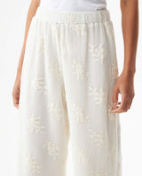 Women's Crochet Mid Rise Straight Fit Pants in Cotton, Moorings - 4