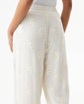 Women's Crochet Mid Rise Straight Fit Pants in Cotton, Moorings - 6
