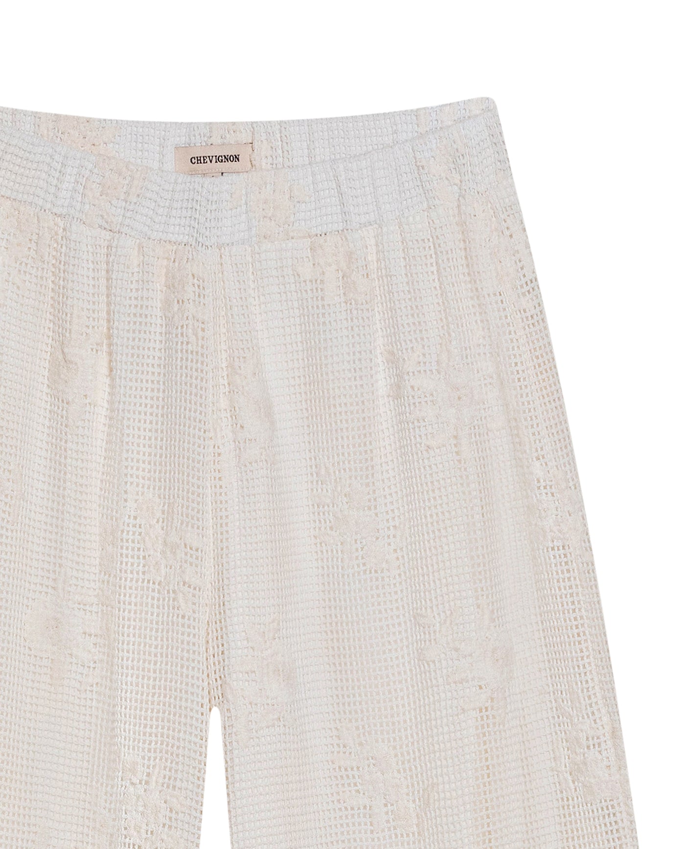 Women's Crochet Mid Rise Straight Fit Pants in Cotton, Moorings - 7