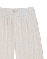 Women's Crochet Mid Rise Straight Fit Pants in Cotton, Moorings - 7