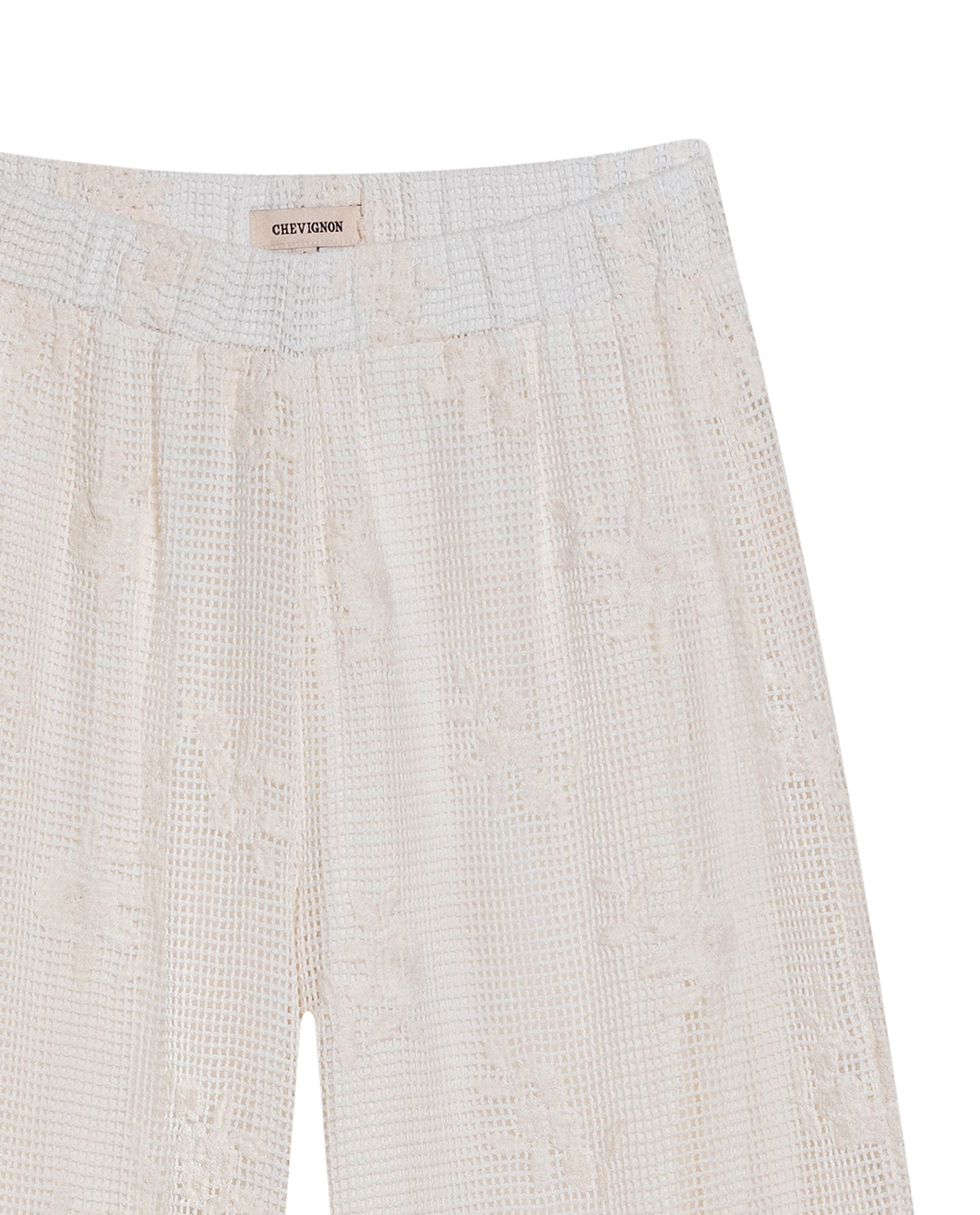 Women's Crochet Mid Rise Straight Fit Pants in Cotton, Moorings - 7