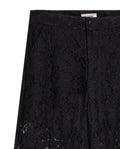 Women's Embroidered Effect High Rise Straight Fit Pants in Cotton-Polyamide Blend, Ballroom - 7
