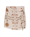 Womens Skirt Short Wrap Silhouette Viscose–Linen Print - Raw 63_741H000_CRU131011_3