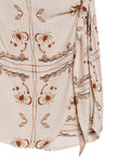 Womens Skirt Short Wrap Silhouette Viscose–Linen Print - Raw 63_741H000_CRU131011_8