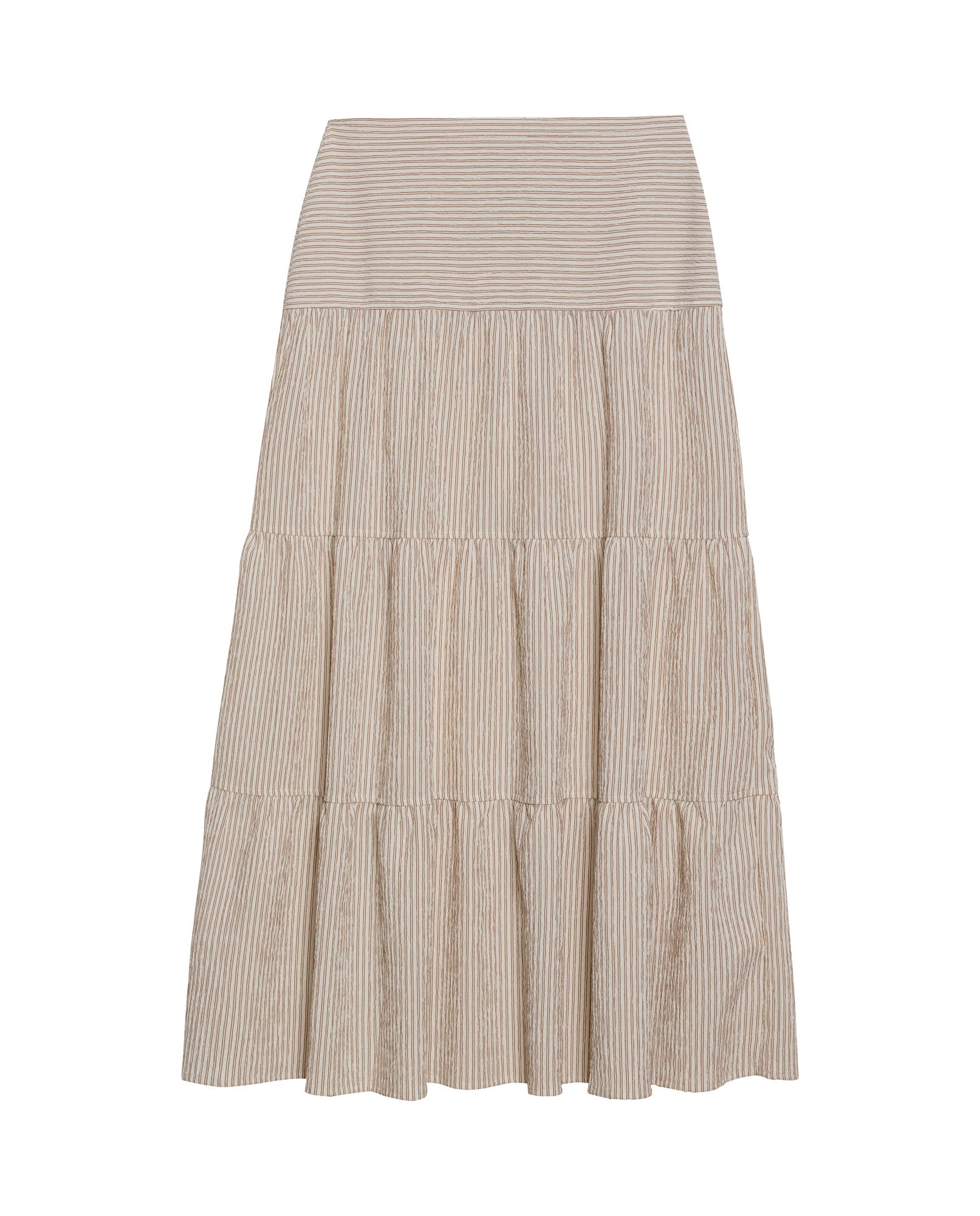 Womens Striped Tiered Maxi Skirt - Yellow 63_741H700_AMA120815_3