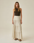 Womens Striped Tiered Maxi Skirt - Yellow 63_741H700_AMA120815_4