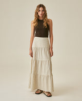 Womens Striped Tiered Maxi Skirt - Yellow 63_741H700_AMA120815_4