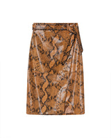 Womens Snake-Print Leather Skirt - Special Collection - Brown 63_747H500_CAF181314_5