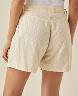 Womens Eyelet Cotton Shorts - White 63_751H700_BLA110601_7