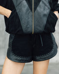 Womens Sheepskin Leather Shorts - Special Collection - Black 63_757H501_NEG194007_3