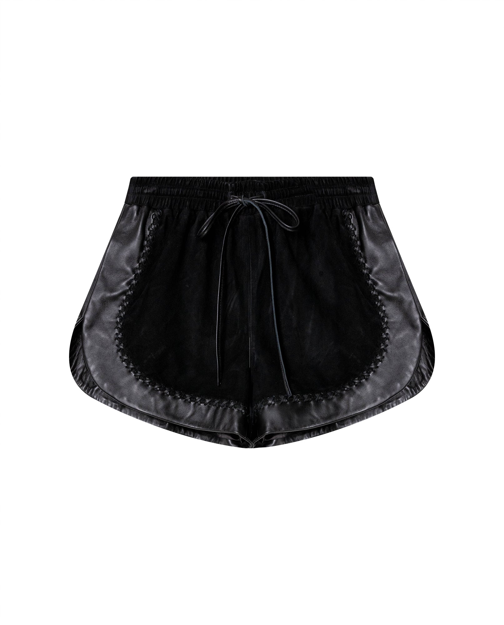 Womens Sheepskin Leather Shorts - Special Collection - Black 63_757H501_NEG194007_5