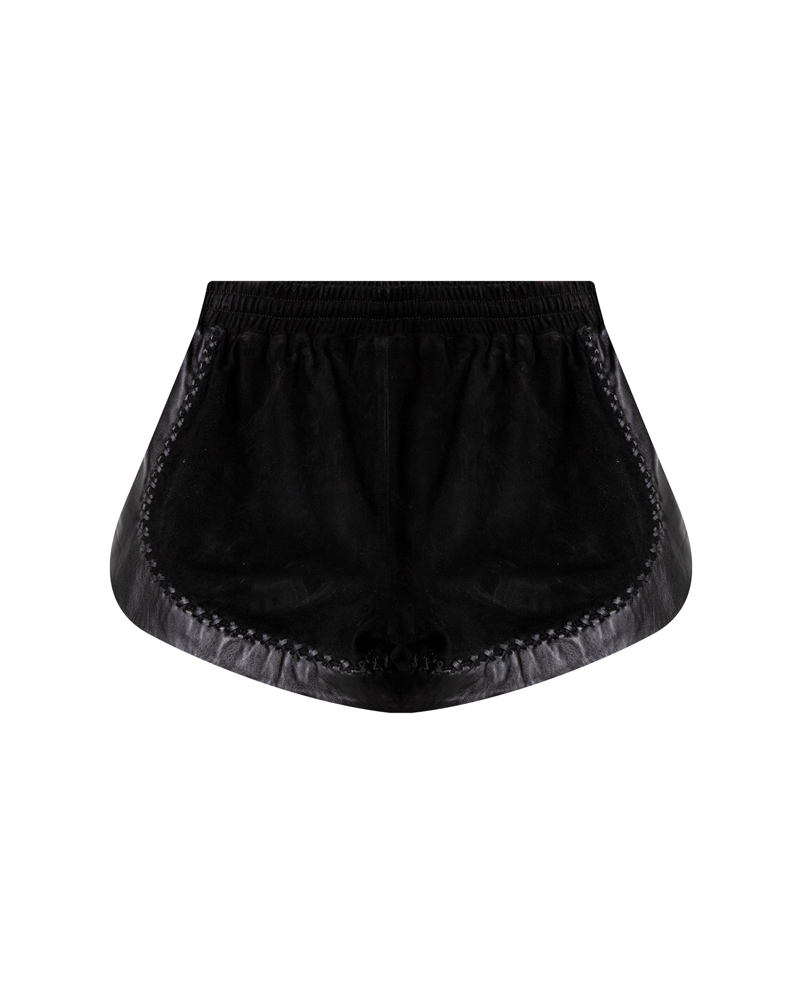 Womens Sheepskin Leather Shorts - Special Collection - Black 63_757H501_NEG194007_7