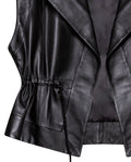 Womens Sheepskin Leather Oversized Vest - Special Collection - Black 63_767H500_NEG194007_5