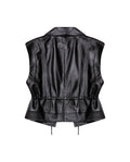 Womens Sheepskin Leather Oversized Vest - Special Collection - Black 63_767H500_NEG194007_6