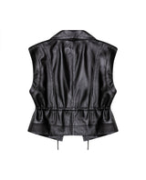 Womens Sheepskin Leather Oversized Vest - Special Collection - Black 63_767H500_NEG194007_6