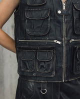 Womens Lambskin Leather Lightweight Vest - Special Collection - Black 63_767H501_NEG194007_4