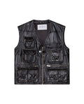 Womens Lambskin Leather Lightweight Vest - Special Collection - Black 63_767H501_NEG194007_5