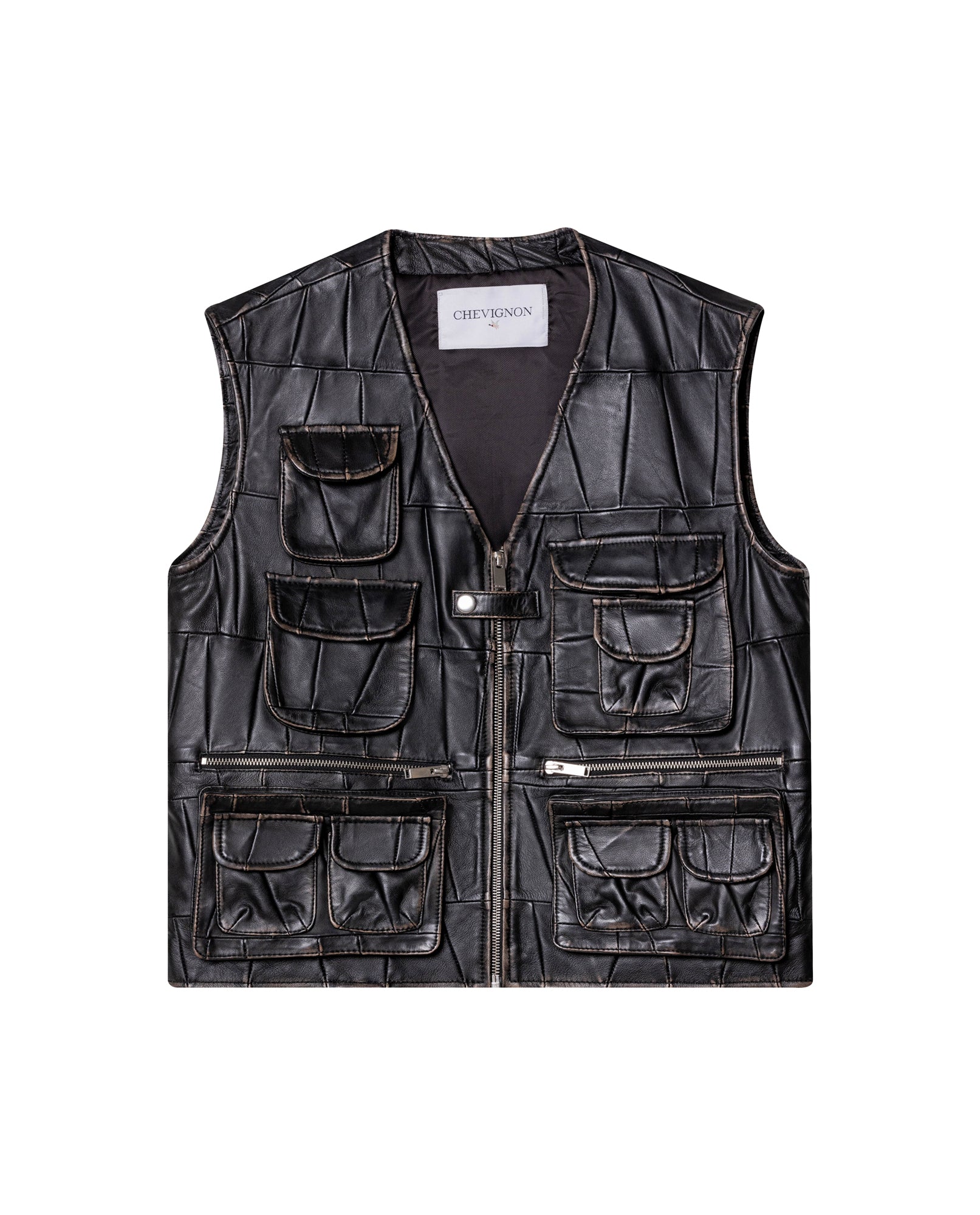 Womens Lambskin Leather Lightweight Vest - Special Collection - Black 63_767H501_NEG194007_5