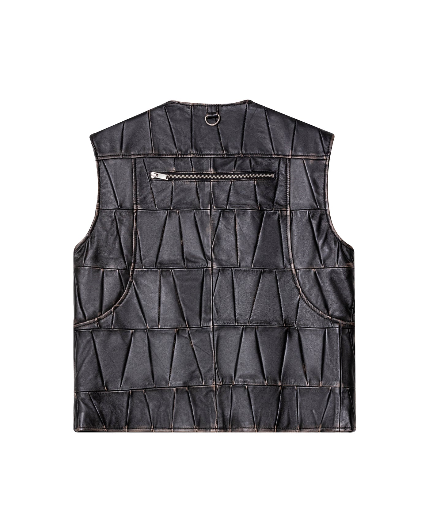 Womens Lambskin Leather Lightweight Vest - Special Collection - Black 63_767H501_NEG194007_7