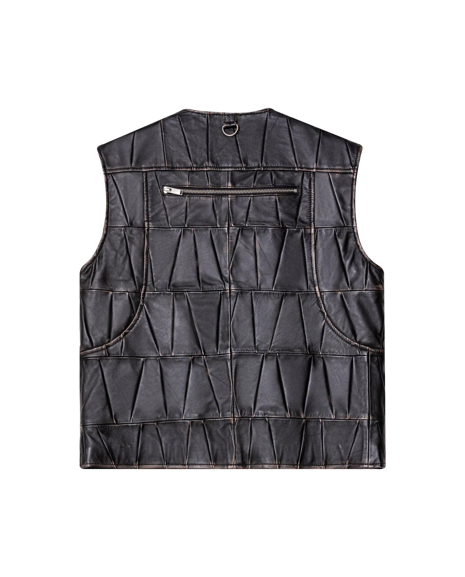 Womens Lambskin Leather Lightweight Vest - Special Collection - Black 63_767H501_NEG194007_7