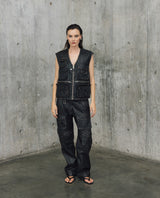 Womens Lambskin Leather Lightweight Vest - Special Collection - Black 63_767H501_NEG194007_8