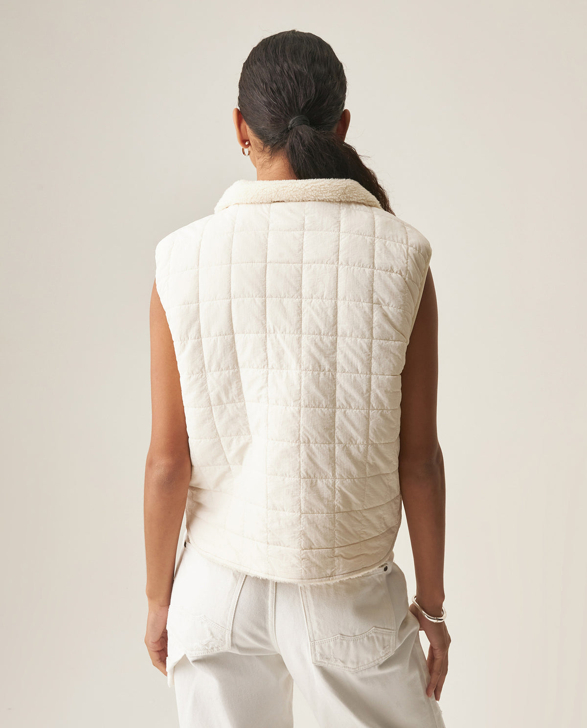 Women´s Reversible Quilted Vest - White 63_769H001_BLA120601_7