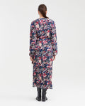 Women's Wrap-Style Maxi Dress with Spot Print and Lurex in Rayon-Lurex - 5