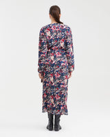 Women's Wrap-Style Maxi Dress with Spot Print and Lurex in Rayon-Lurex - 5