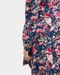 Women's Wrap-Style Maxi Dress with Spot Print and Lurex in Rayon-Lurex - 7