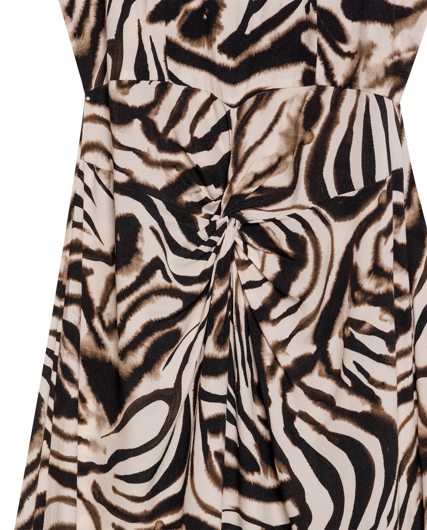 Womens Dress Midi Slit Semi-Fitted Viscose–Rayon Animal Print Halter Neck - Raw 63_771H003_CRU114302_8