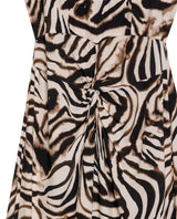 Womens Dress Midi Slit Semi-Fitted Viscose–Rayon Animal Print Halter Neck - Raw 63_771H003_CRU114302_8