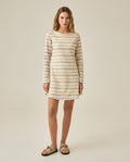 Womens Striped Long Sleeve Midi Dress - Yellow 63_771H700_AMA120815_4