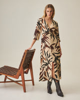 Women´s Linen Midi Dress - Raw 63_772H001_CRU120605_0