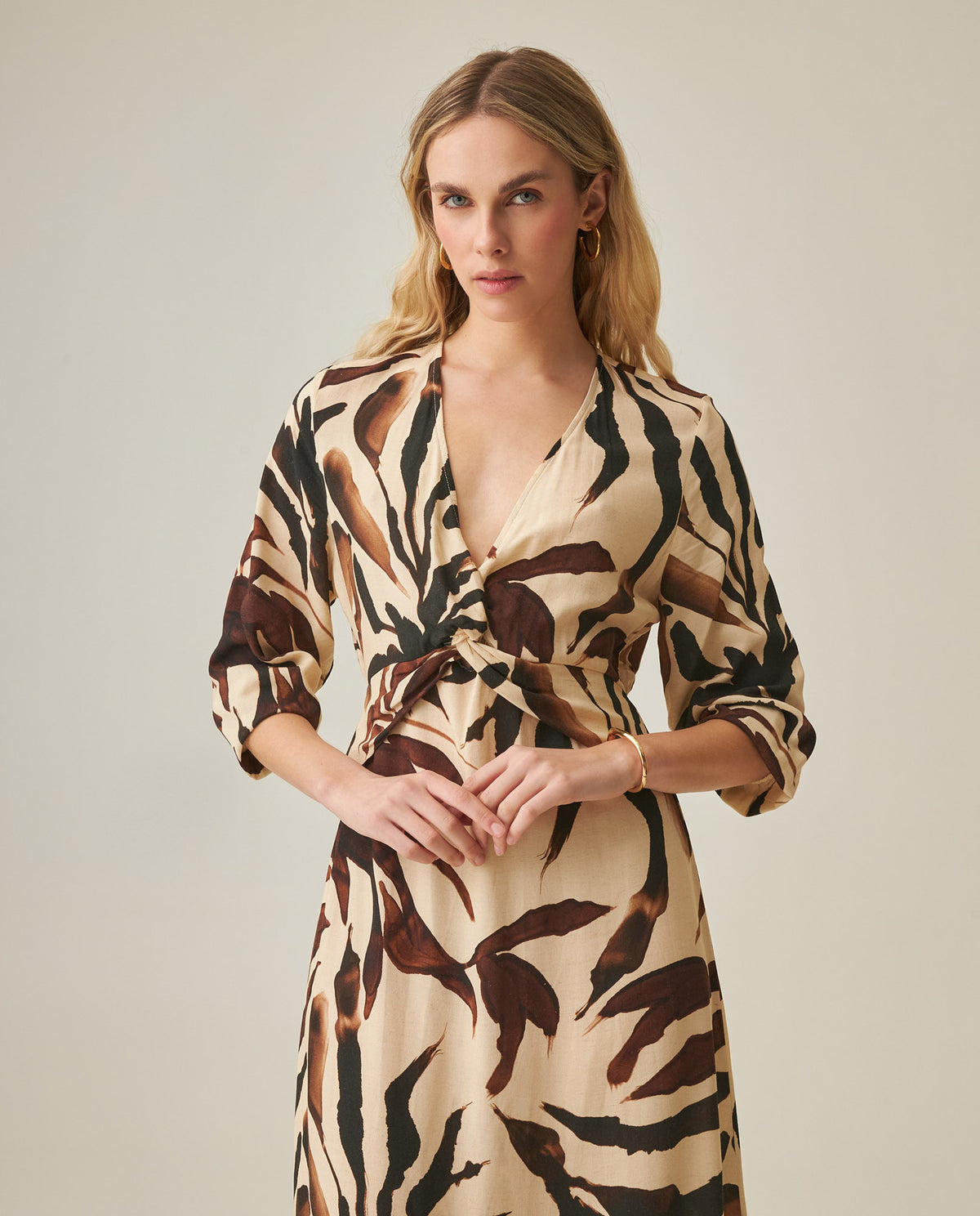 Women´s Linen Midi Dress - Raw 63_772H001_CRU120605_3