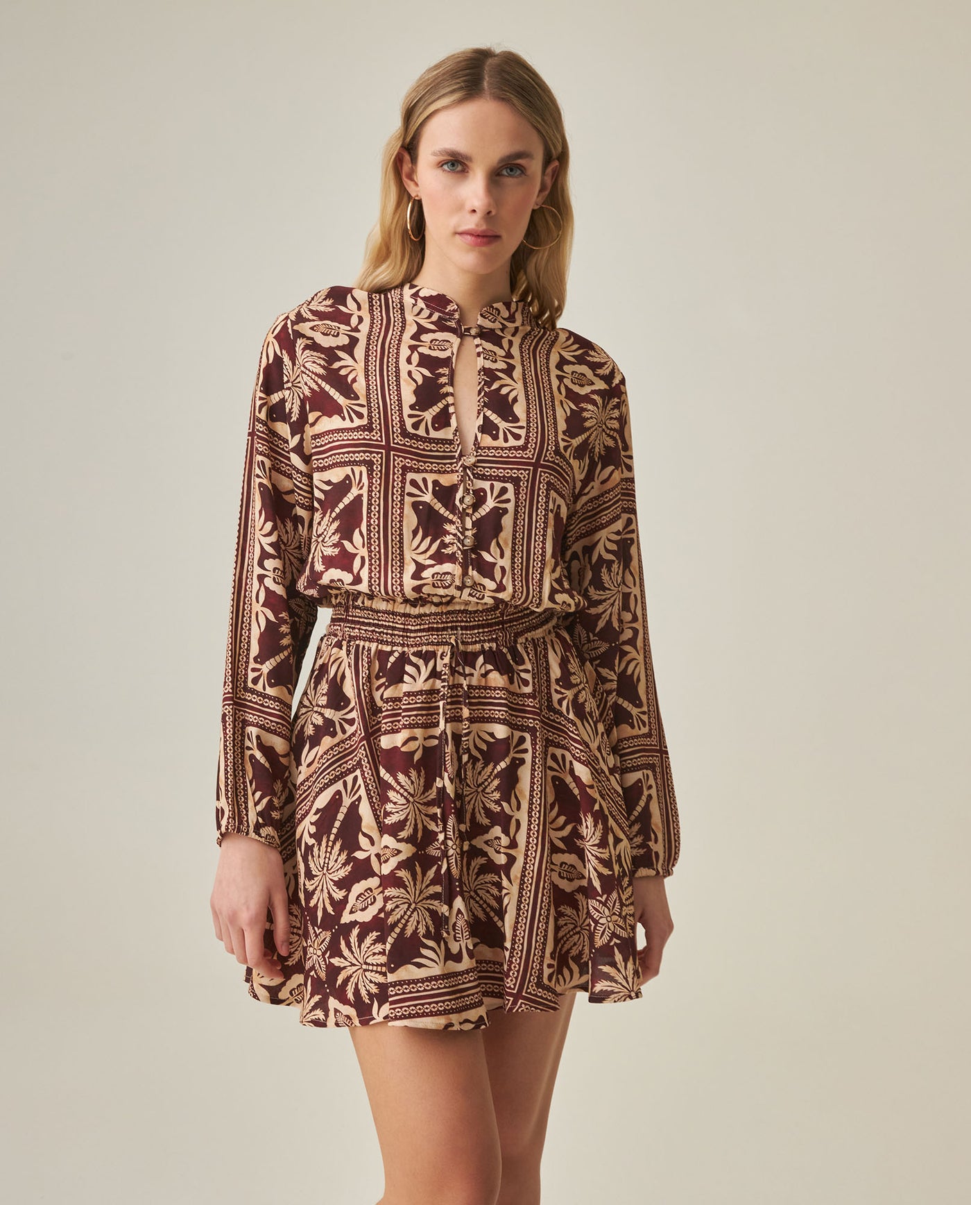 Women´s Printed Dress - Brown 63_772H002_CAF191321_3
