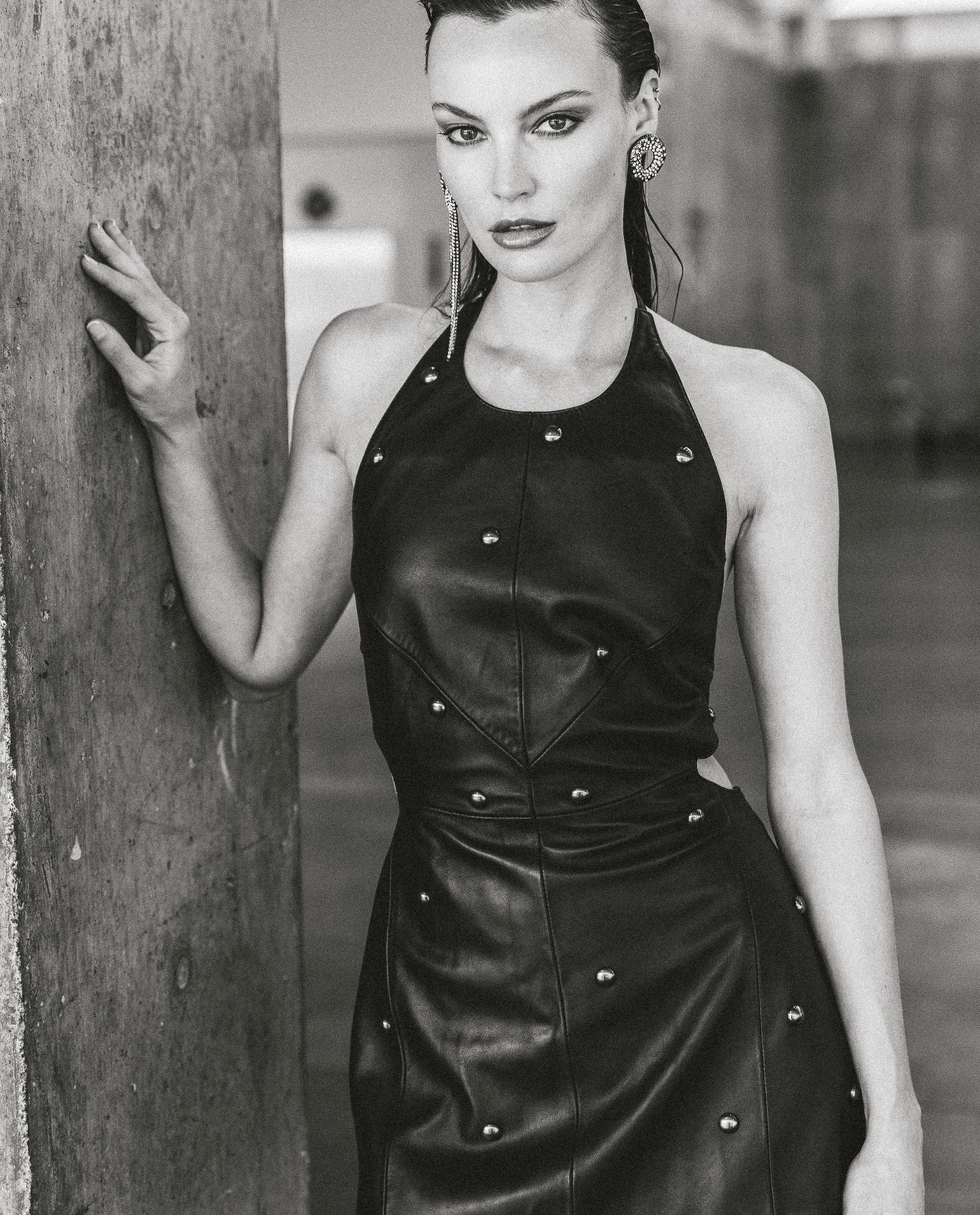 Womens Sheepskin Leather Fitted Dress - Special Collection - Black 63_777H500_NEG194007_0