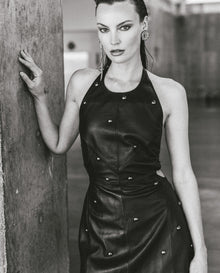 Womens Sheepskin Leather Fitted Dress - Special Collection - Black 63_777H500_NEG194007_0