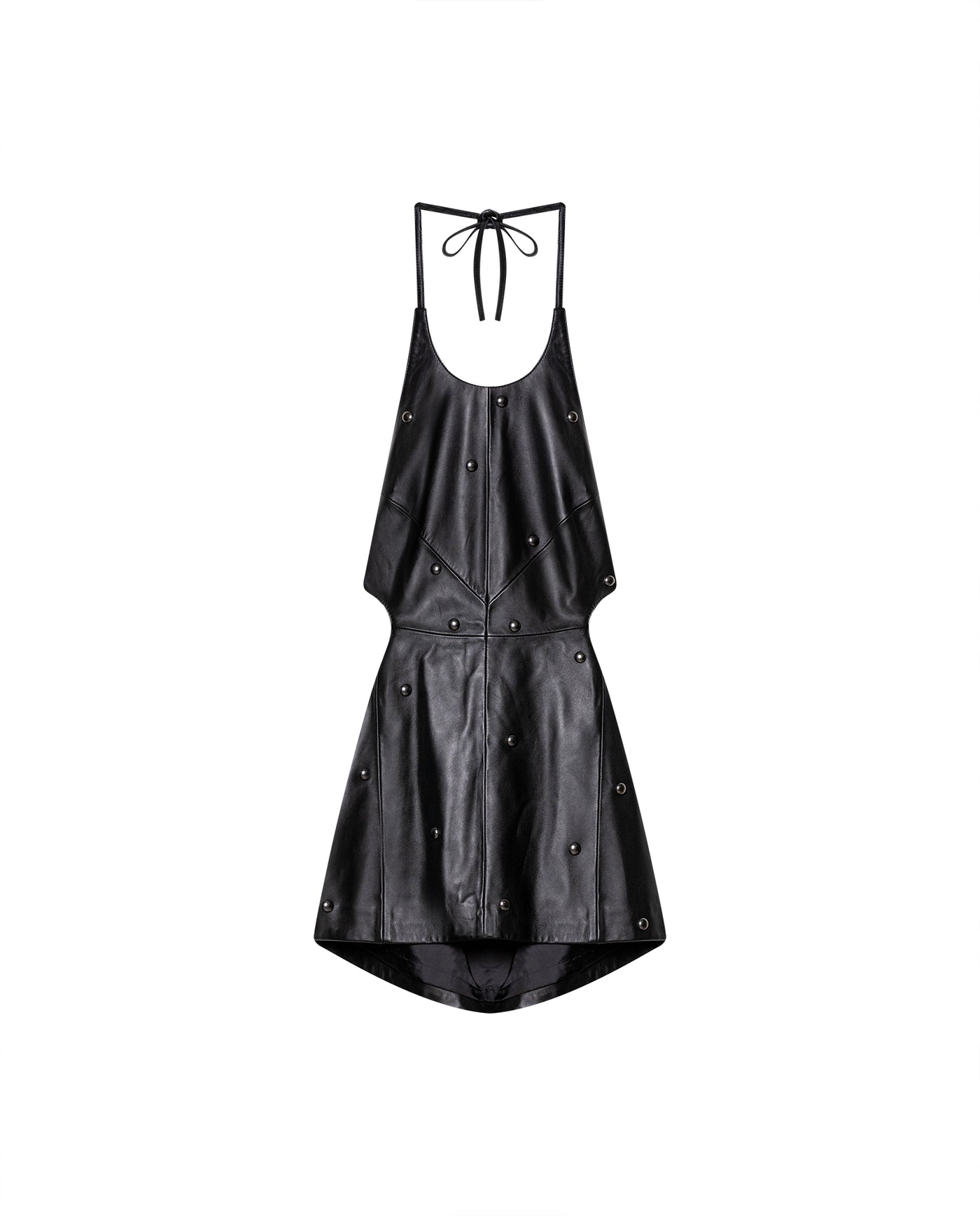 Womens Sheepskin Leather Fitted Dress - Special Collection - Black 63_777H500_NEG194007_5