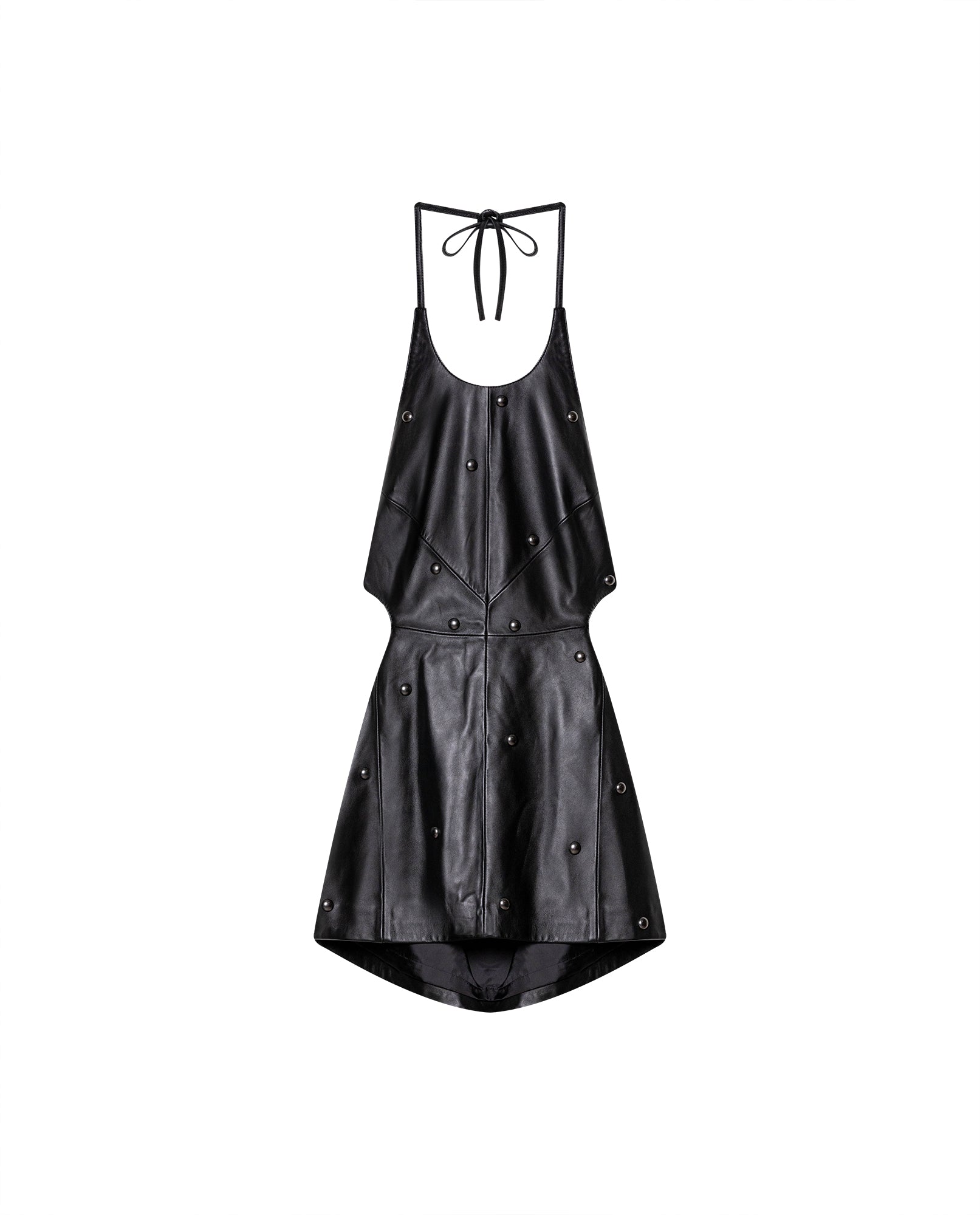 Womens Sheepskin Leather Fitted Dress - Special Collection - Black 63_777H500_NEG194007_5