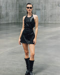 Womens Sheepskin Leather Fitted Dress - Special Collection - Black 63_777H500_NEG194007_6