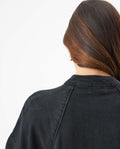 Women's Black Denim Short Dress in Lyocell-Rayon Blend, Splendor - 6